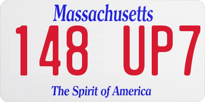 MA license plate 148UP7