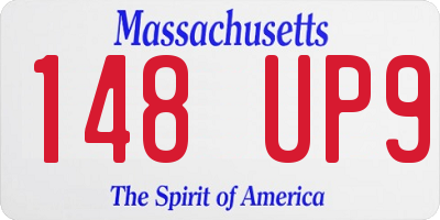 MA license plate 148UP9