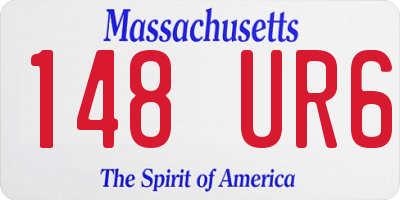 MA license plate 148UR6
