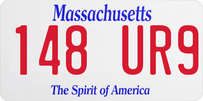 MA license plate 148UR9
