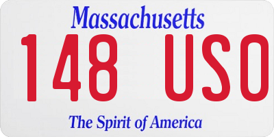 MA license plate 148US0