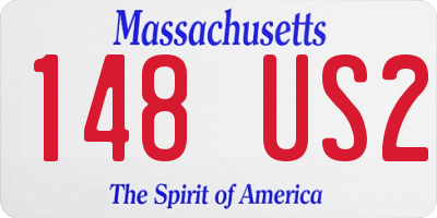 MA license plate 148US2