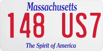 MA license plate 148US7