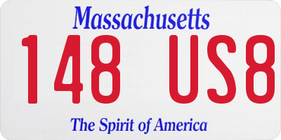 MA license plate 148US8