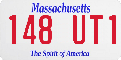 MA license plate 148UT1