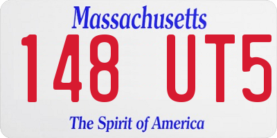 MA license plate 148UT5