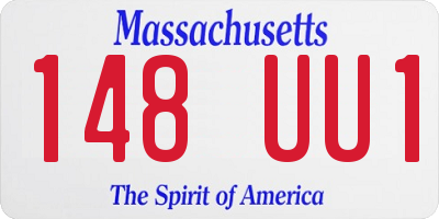 MA license plate 148UU1