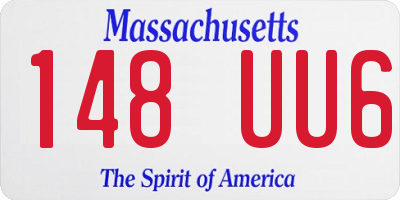 MA license plate 148UU6