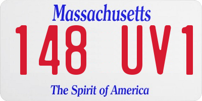 MA license plate 148UV1