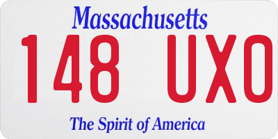 MA license plate 148UX0