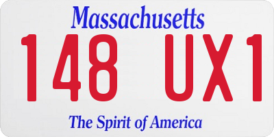 MA license plate 148UX1
