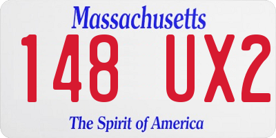 MA license plate 148UX2