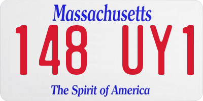MA license plate 148UY1