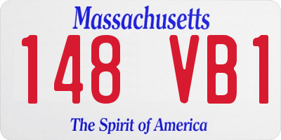 MA license plate 148VB1