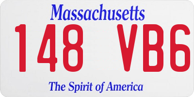 MA license plate 148VB6