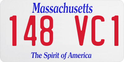 MA license plate 148VC1