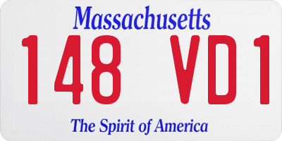MA license plate 148VD1