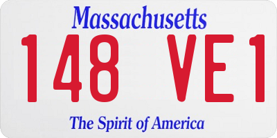 MA license plate 148VE1