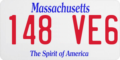 MA license plate 148VE6