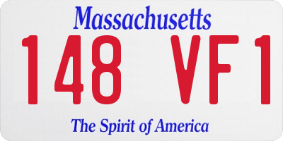MA license plate 148VF1