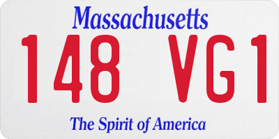MA license plate 148VG1