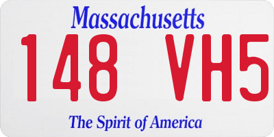 MA license plate 148VH5