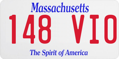 MA license plate 148VI0