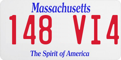 MA license plate 148VI4