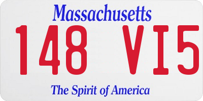 MA license plate 148VI5
