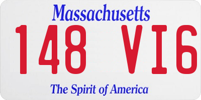 MA license plate 148VI6