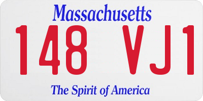 MA license plate 148VJ1