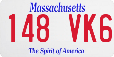 MA license plate 148VK6