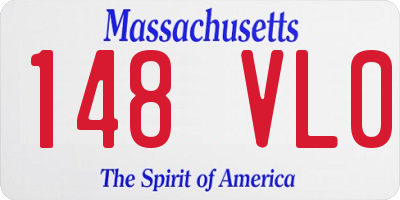 MA license plate 148VL0