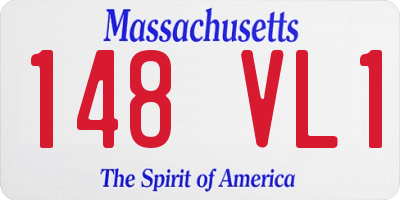 MA license plate 148VL1