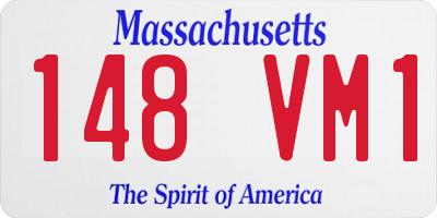 MA license plate 148VM1