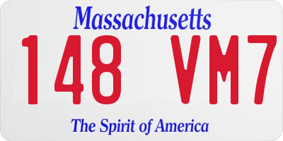 MA license plate 148VM7
