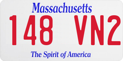 MA license plate 148VN2