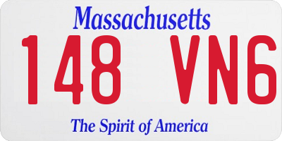 MA license plate 148VN6