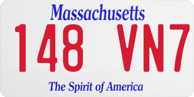 MA license plate 148VN7