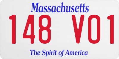 MA license plate 148VO1
