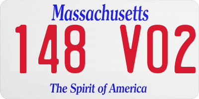 MA license plate 148VO2