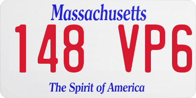 MA license plate 148VP6