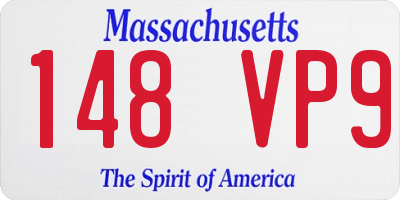 MA license plate 148VP9
