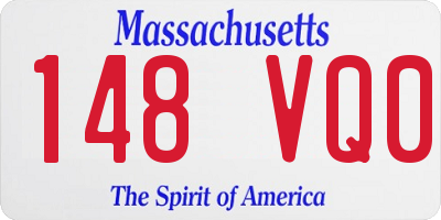 MA license plate 148VQ0