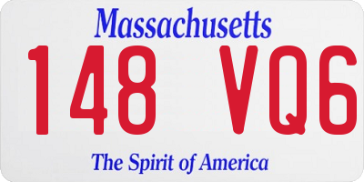 MA license plate 148VQ6