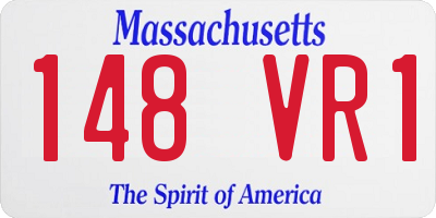 MA license plate 148VR1