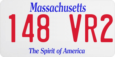 MA license plate 148VR2