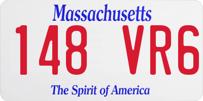 MA license plate 148VR6