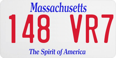 MA license plate 148VR7