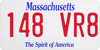 MA license plate 148VR8